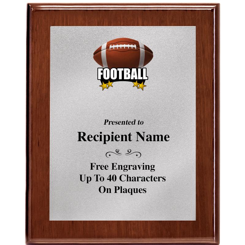 8X10 WALNUT PLQ MATTE SV PLT