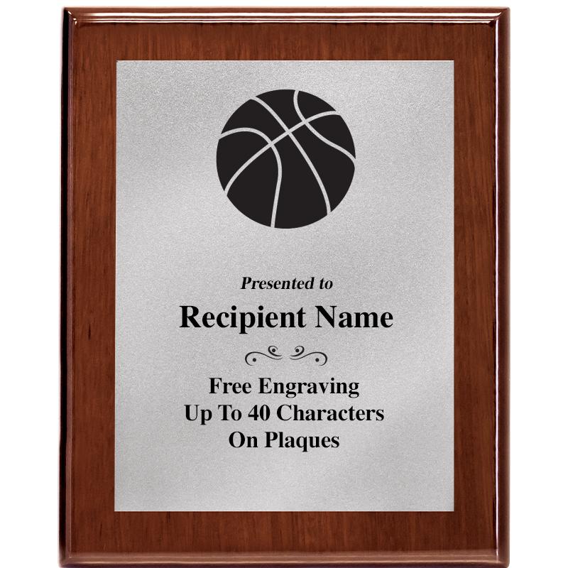 8X10 WALNUT PLQ MATTE SV PLT