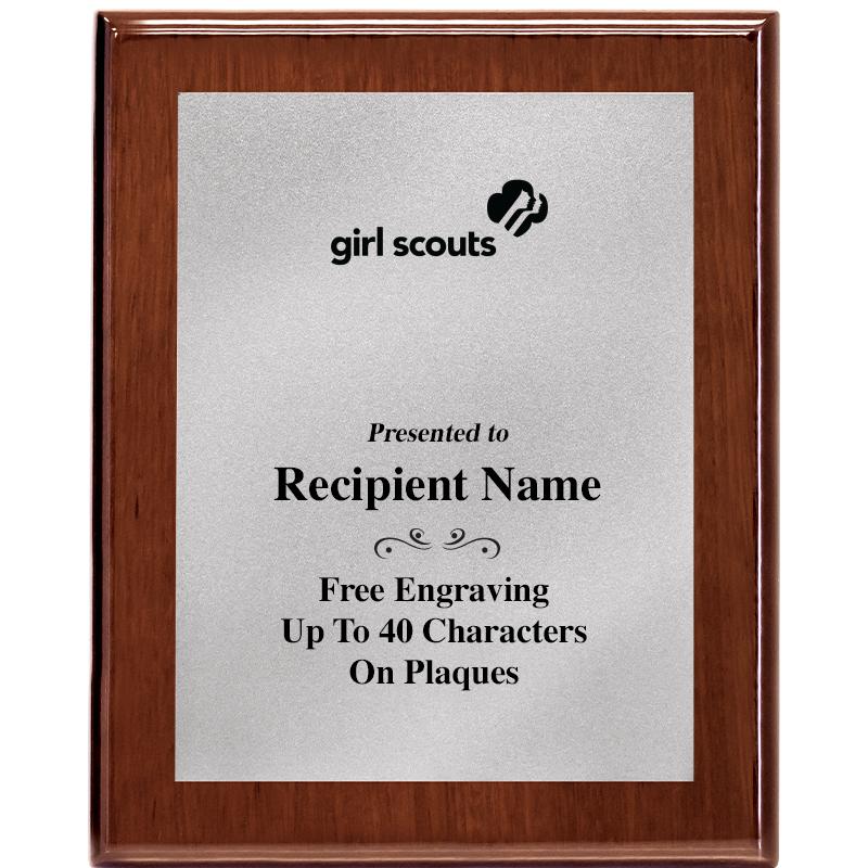 8X10 WALNUT PLQ MATTE SV PLT