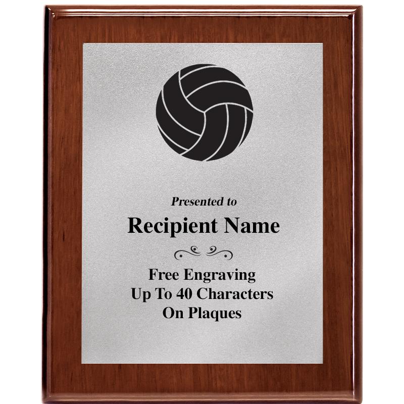 8X10 WALNUT PLQ MATTE SV PLT