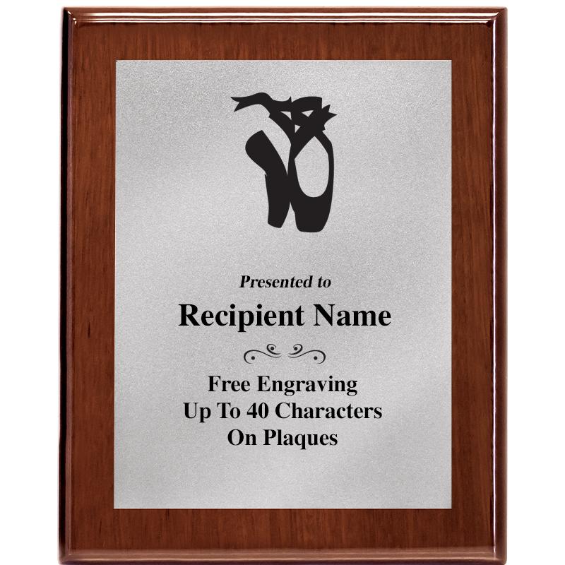 8X10 WALNUT PLQ MATTE SV PLT