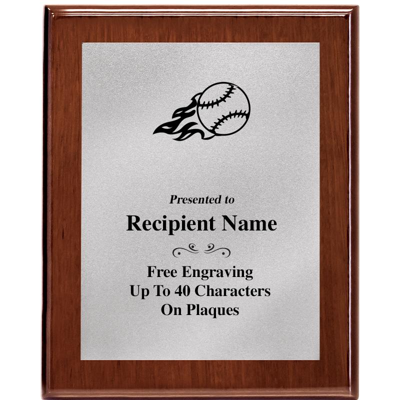 8X10 WALNUT PLQ MATTE SV PLT