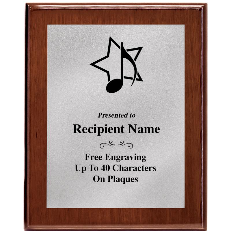 8X10 WALNUT PLQ MATTE SV PLT