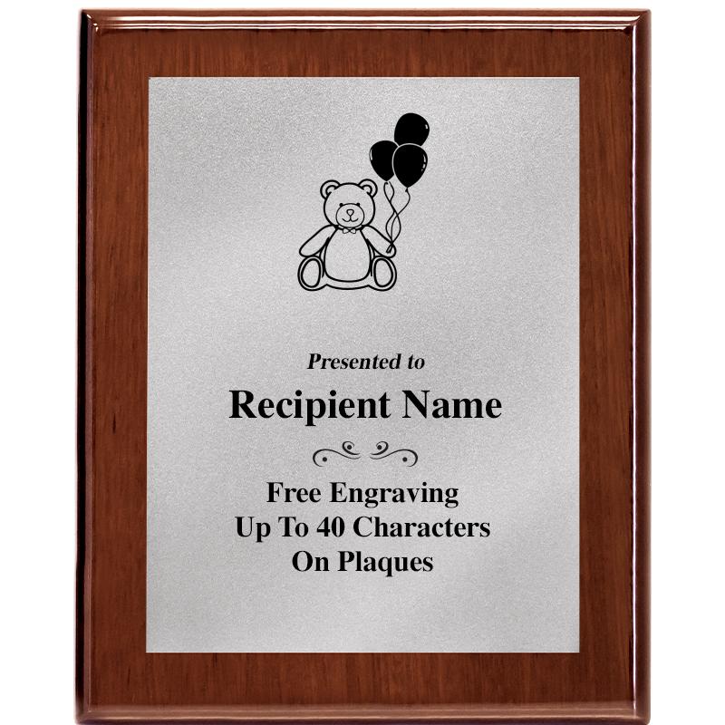 8X10 WALNUT PLQ MATTE SV PLT