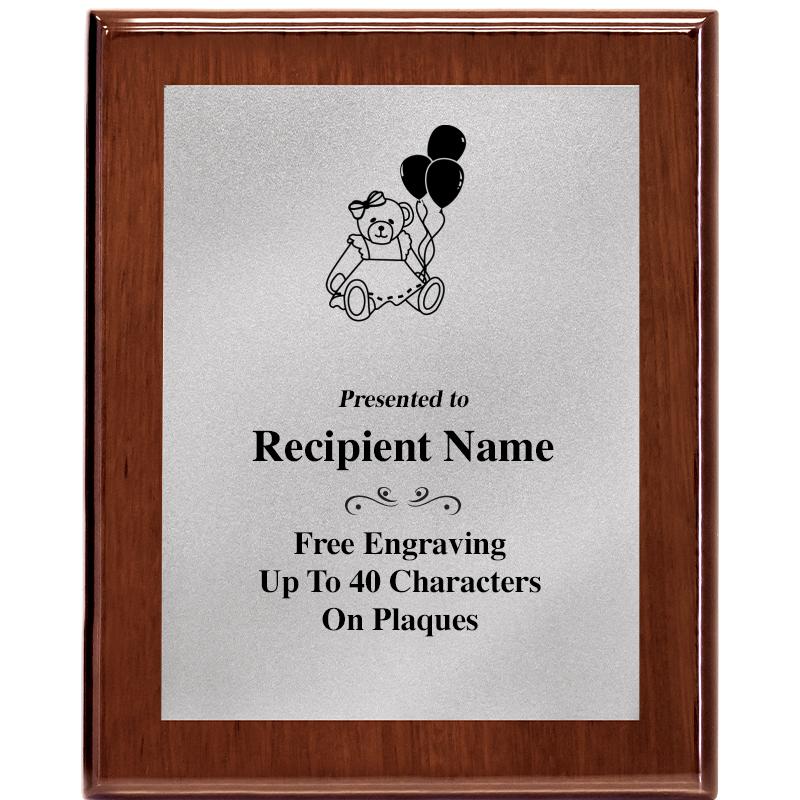 8X10 WALNUT PLQ MATTE SV PLT