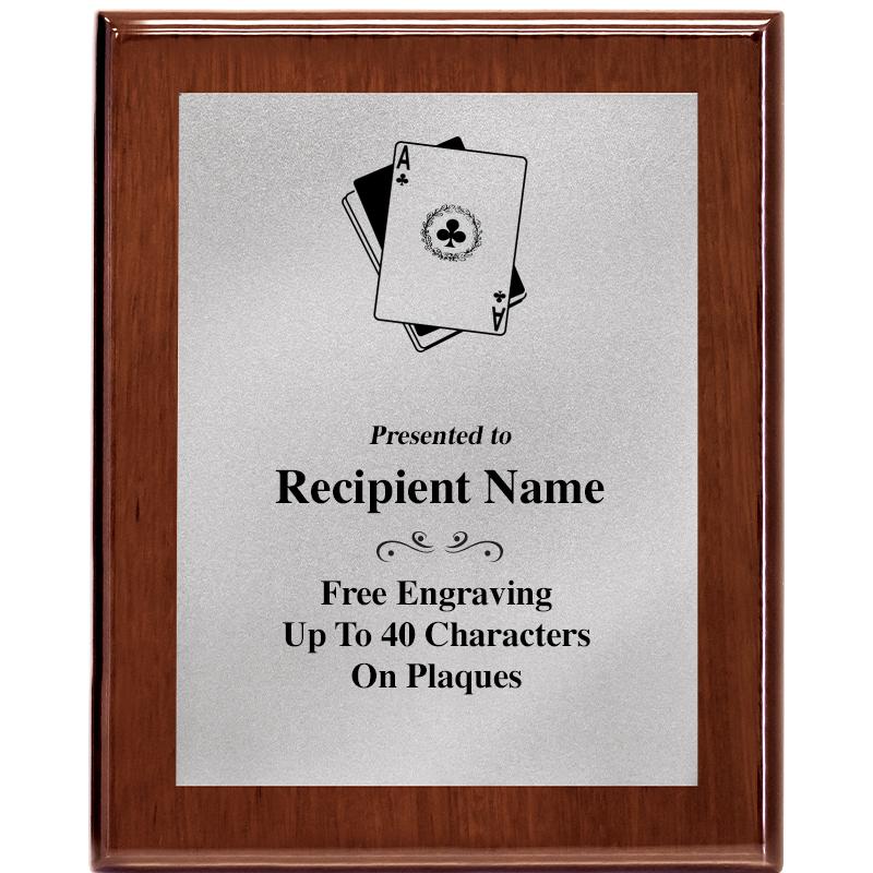 8X10 WALNUT PLQ MATTE SV PLT