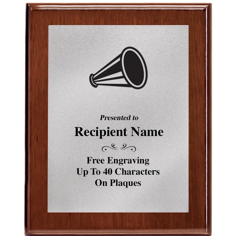 8X10 WALNUT PLQ MATTE SV PLT