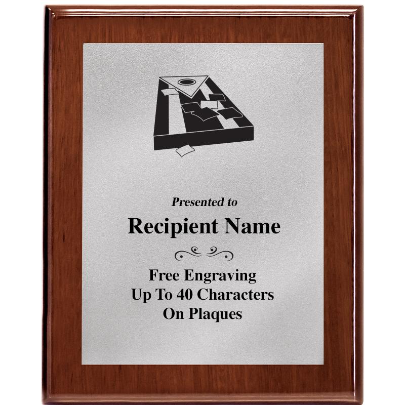 8X10 WALNUT PLQ MATTE SV PLT