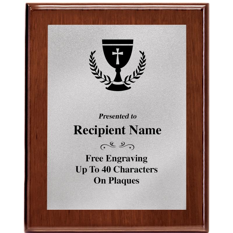 8X10 WALNUT PLQ MATTE SV PLT