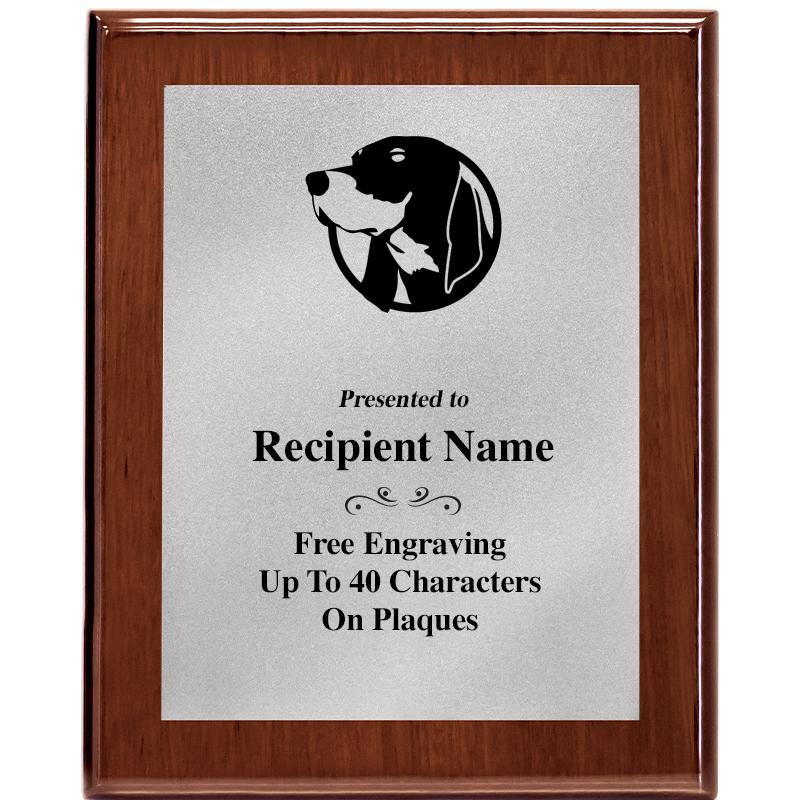 8X10 WALNUT PLQ MATTE SV PLT