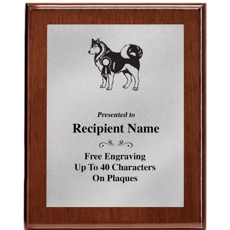 8X10 WALNUT PLQ MATTE SV PLT