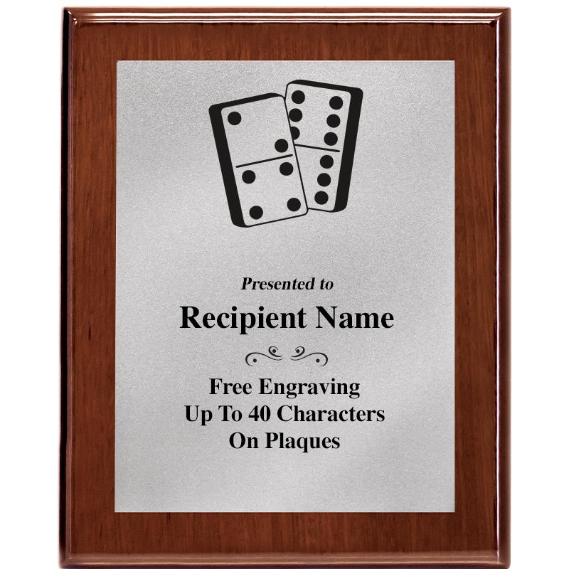 8X10 WALNUT PLQ MATTE SV PLT