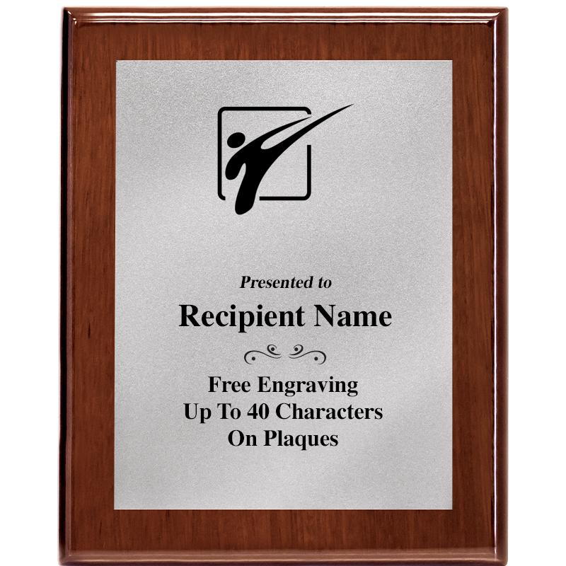 8X10 WALNUT PLQ MATTE SV PLT