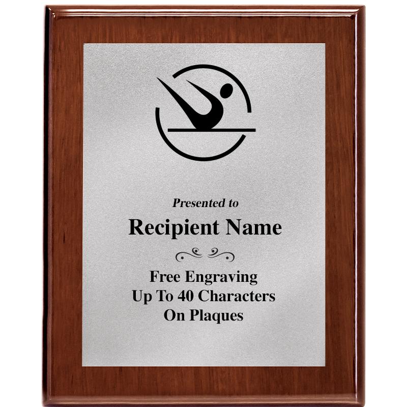 8X10 WALNUT PLQ MATTE SV PLT