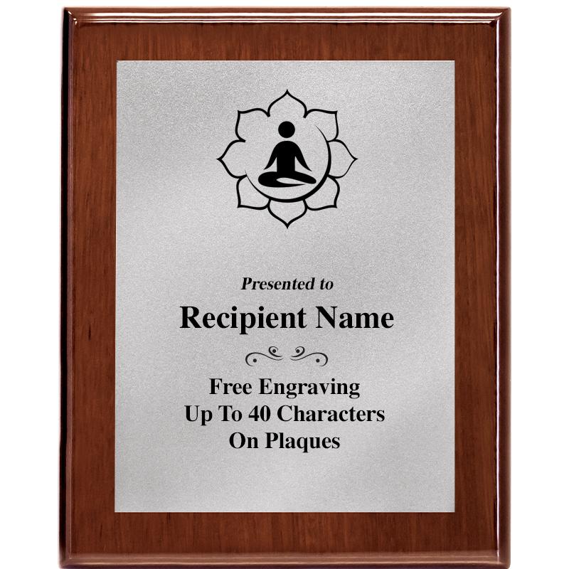 8X10 WALNUT PLQ MATTE SV PLT