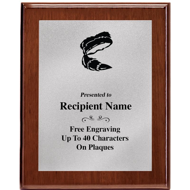 8X10 WALNUT PLQ MATTE SV PLT