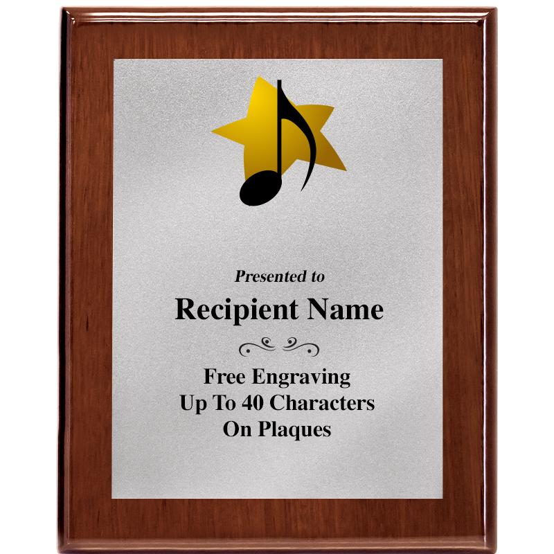 8X10 WALNUT PLQ MATTE SV PLT