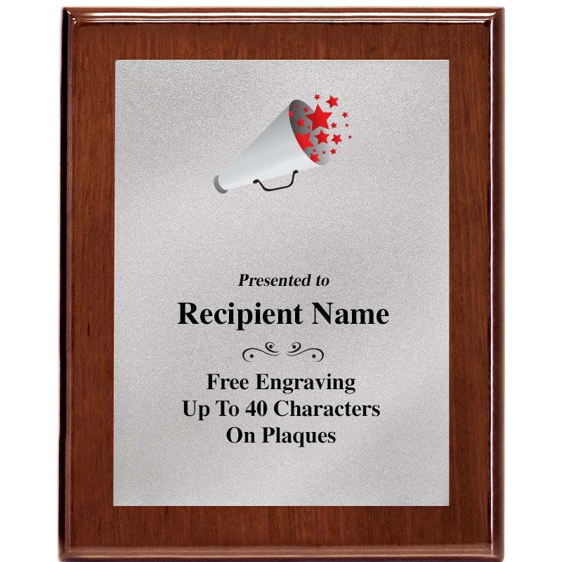 8X10 WALNUT PLQ MATTE SV PLT