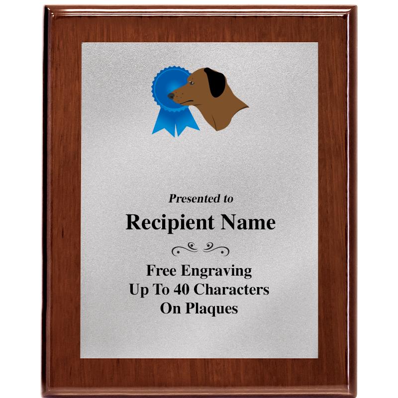 8X10 WALNUT PLQ MATTE SV PLT