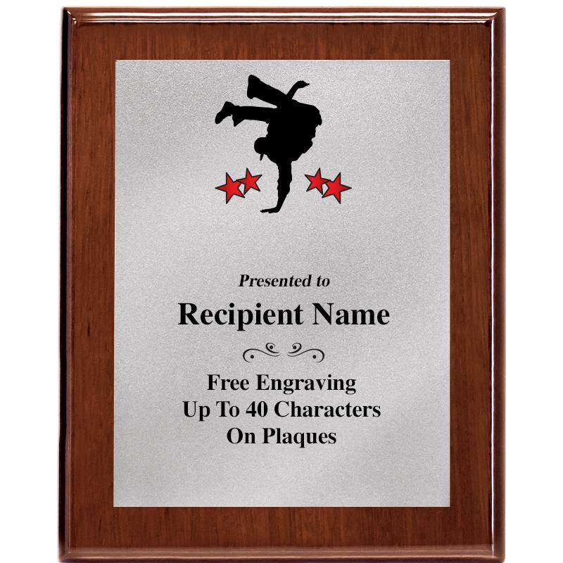 8X10 WALNUT PLQ MATTE SV PLT