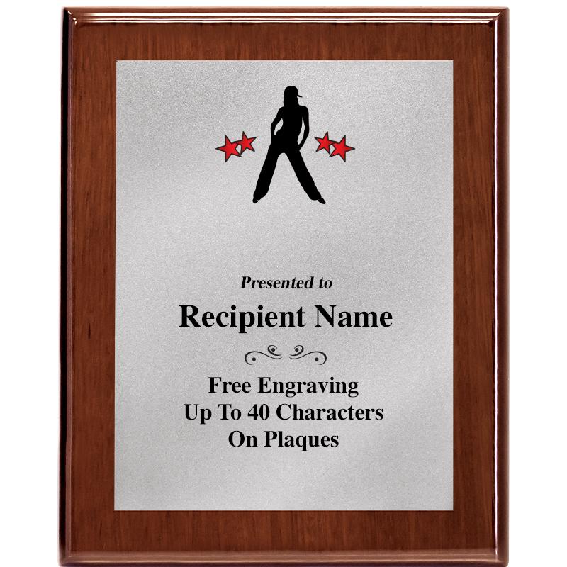 8X10 WALNUT PLQ MATTE SV PLT