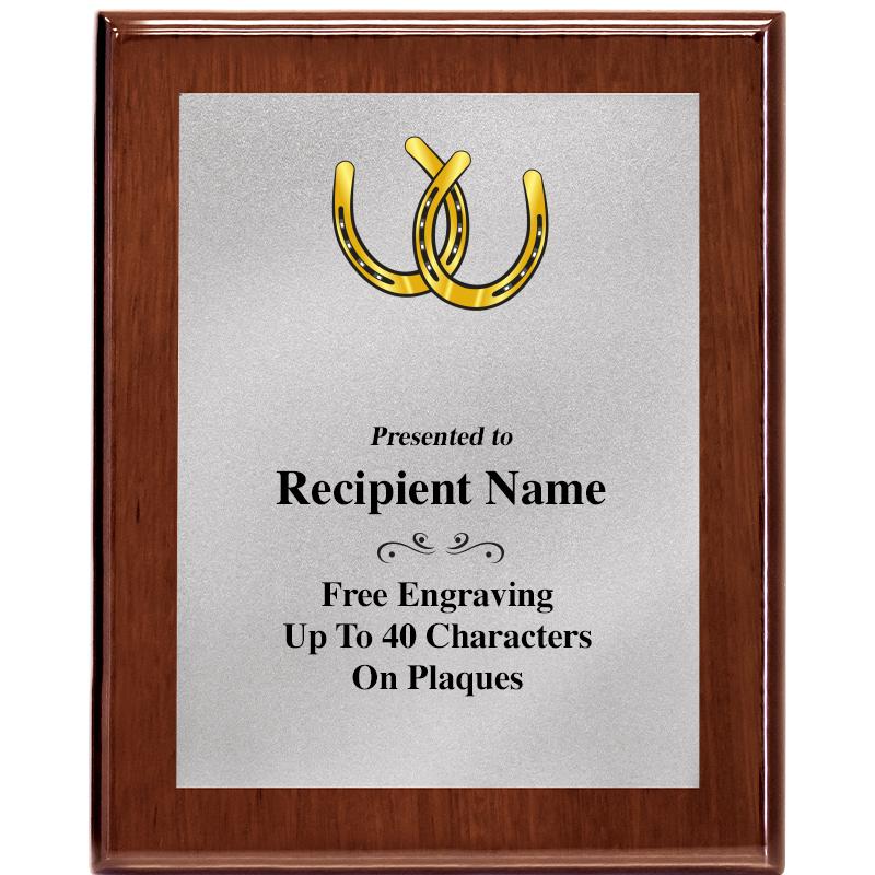 8X10 WALNUT PLQ MATTE SV PLT