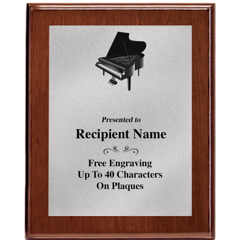 8X10 WALNUT PLQ MATTE SV PLT