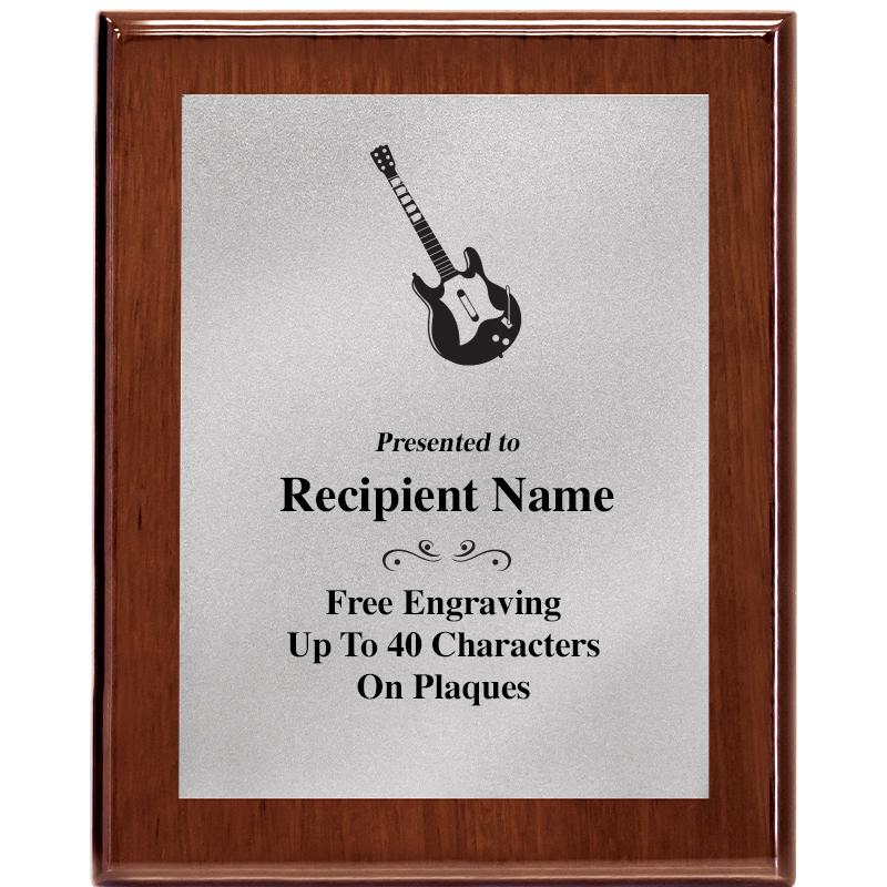 8X10 WALNUT PLQ MATTE SV PLT