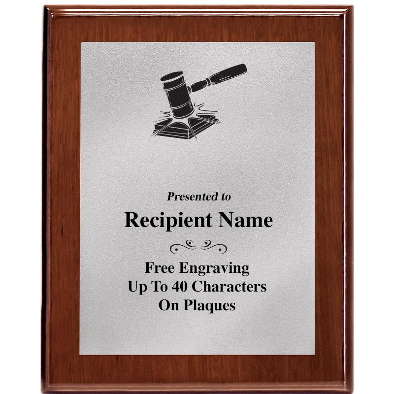 8X10 WALNUT PLQ MATTE SV PLT