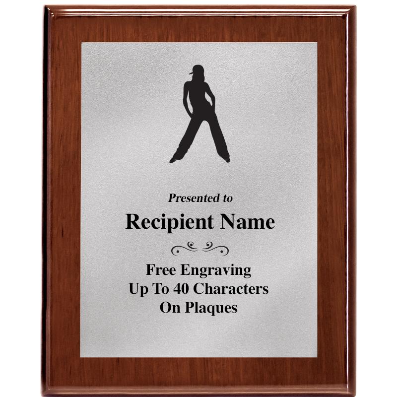 8X10 WALNUT PLQ MATTE SV PLT