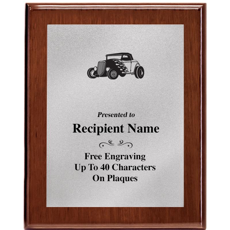 8X10 WALNUT PLQ MATTE SV PLT