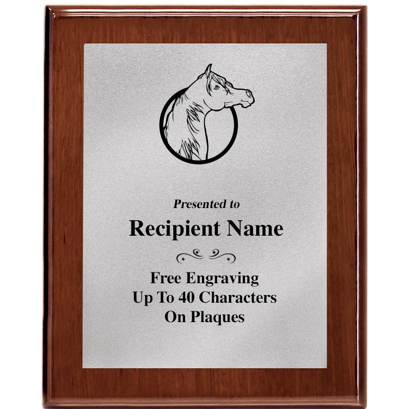 8X10 WALNUT PLQ MATTE SV PLT