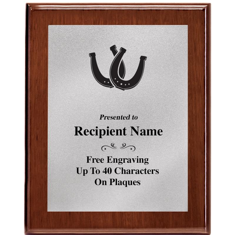 8X10 WALNUT PLQ MATTE SV PLT