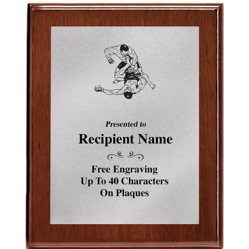 8X10 WALNUT PLQ MATTE SV PLT