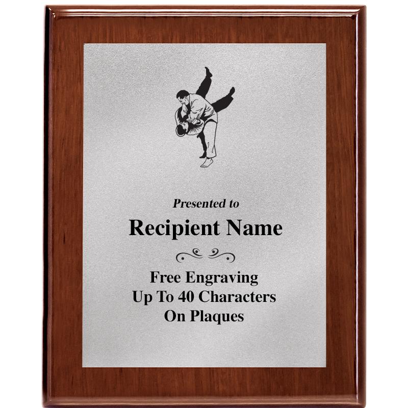 8X10 WALNUT PLQ MATTE SV PLT