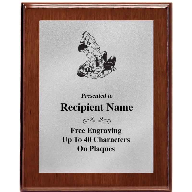 8X10 WALNUT PLQ MATTE SV PLT