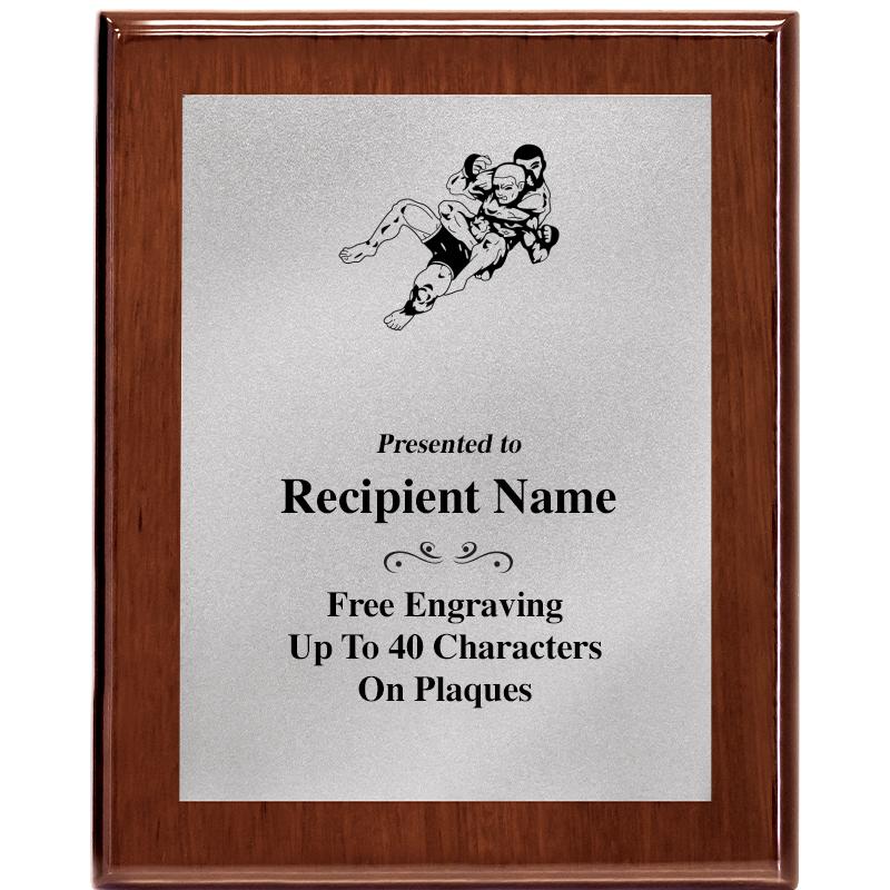 8X10 WALNUT PLQ MATTE SV PLT