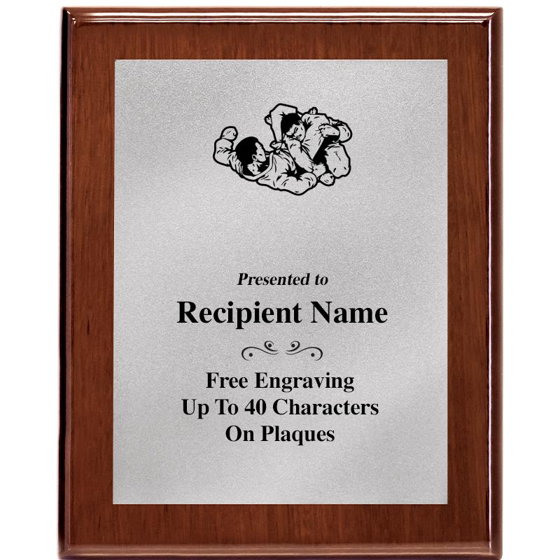 8X10 WALNUT PLQ MATTE SV PLT