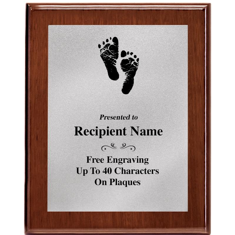 8X10 WALNUT PLQ MATTE SV PLT