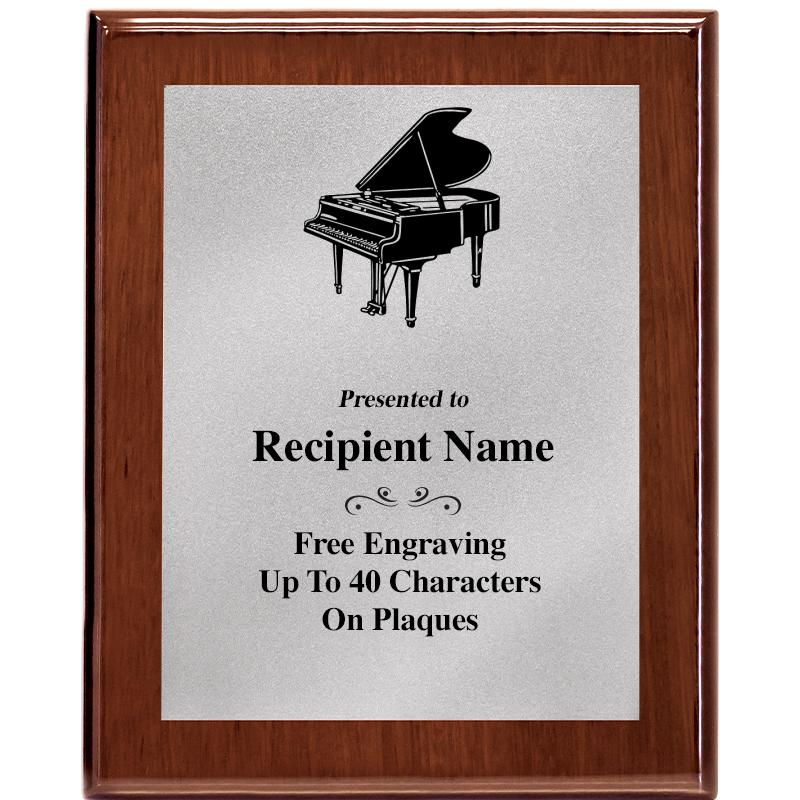 8X10 WALNUT PLQ MATTE SV PLT