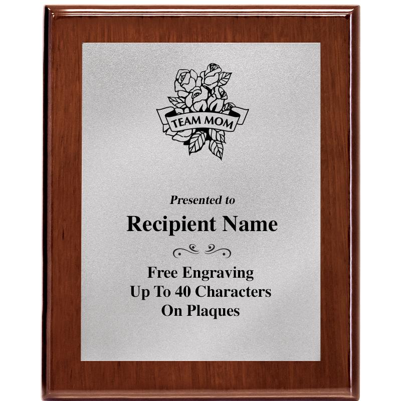 8X10 WALNUT PLQ MATTE SV PLT