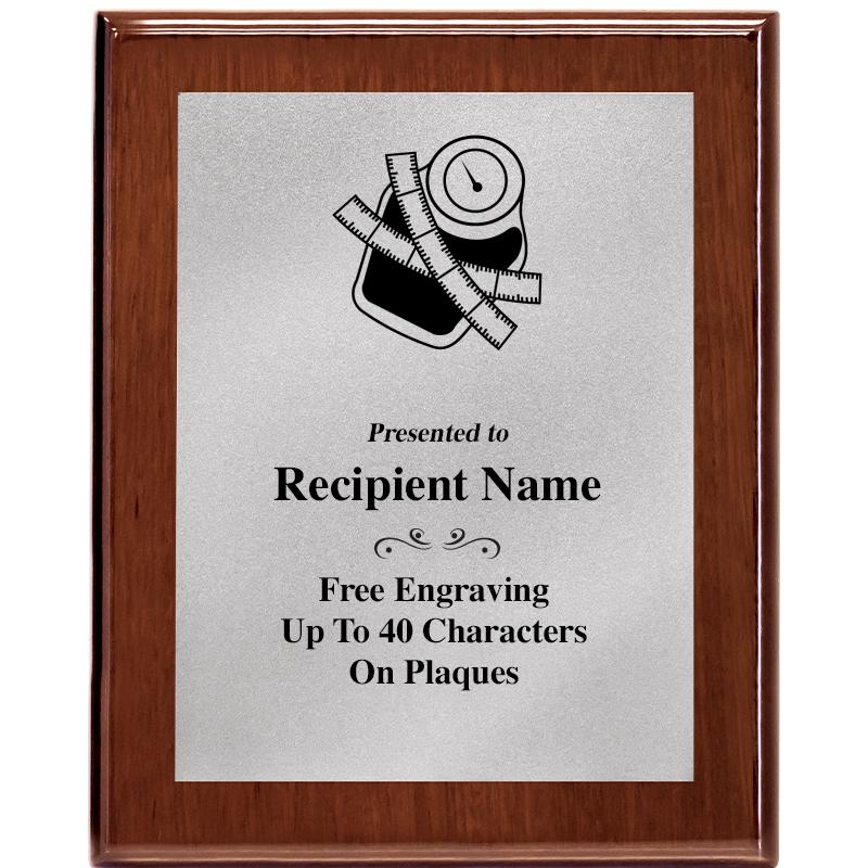 8X10 WALNUT PLQ MATTE SV PLT