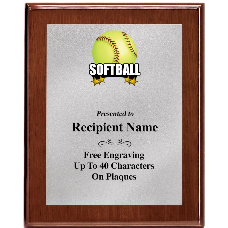 8X10 WALNUT PLQ MATTE SV PLT