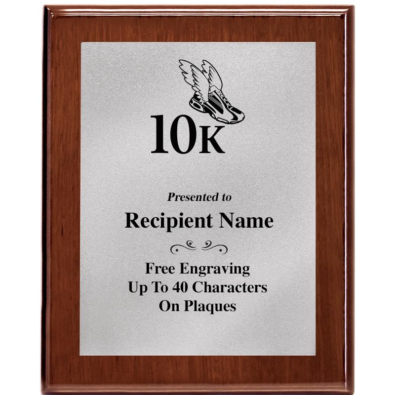 8X10 WALNUT PLQ MATTE SV PLT