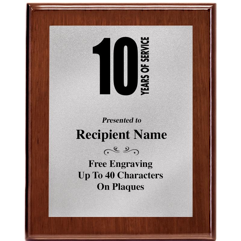 8X10 WALNUT PLQ MATTE SV PLT