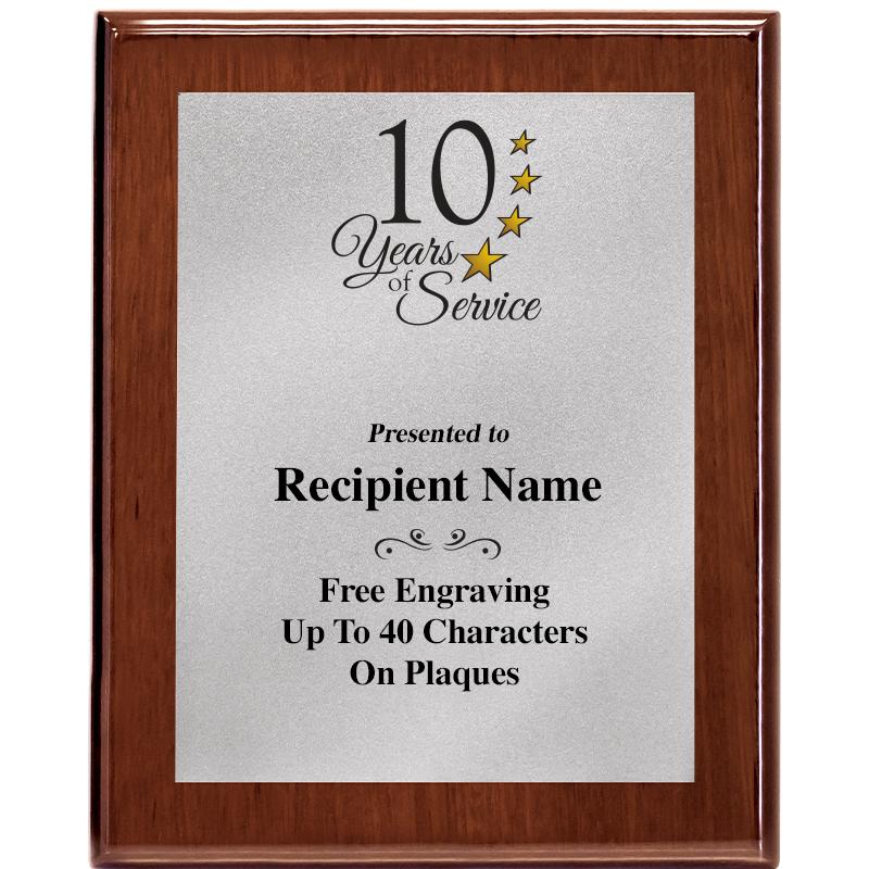 8X10 WALNUT PLQ MATTE SV PLT