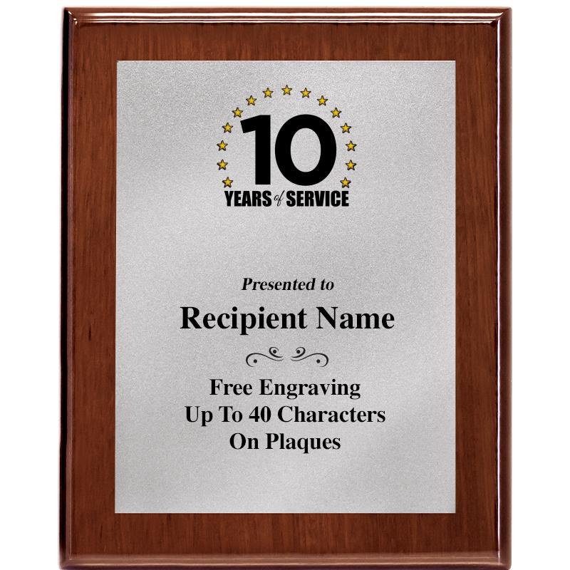 8X10 WALNUT PLQ MATTE SV PLT