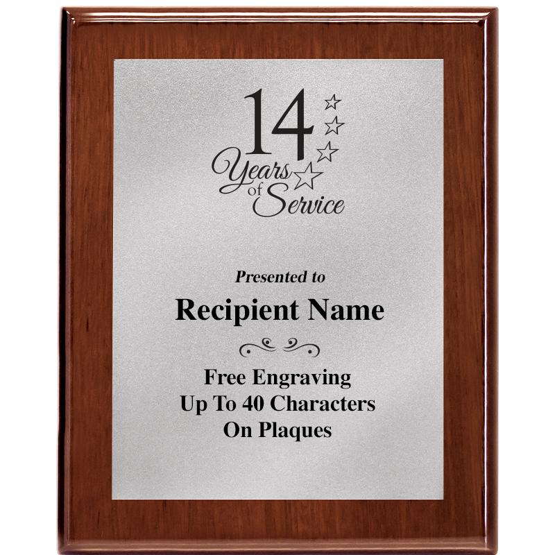 8X10 WALNUT PLQ MATTE SV PLT