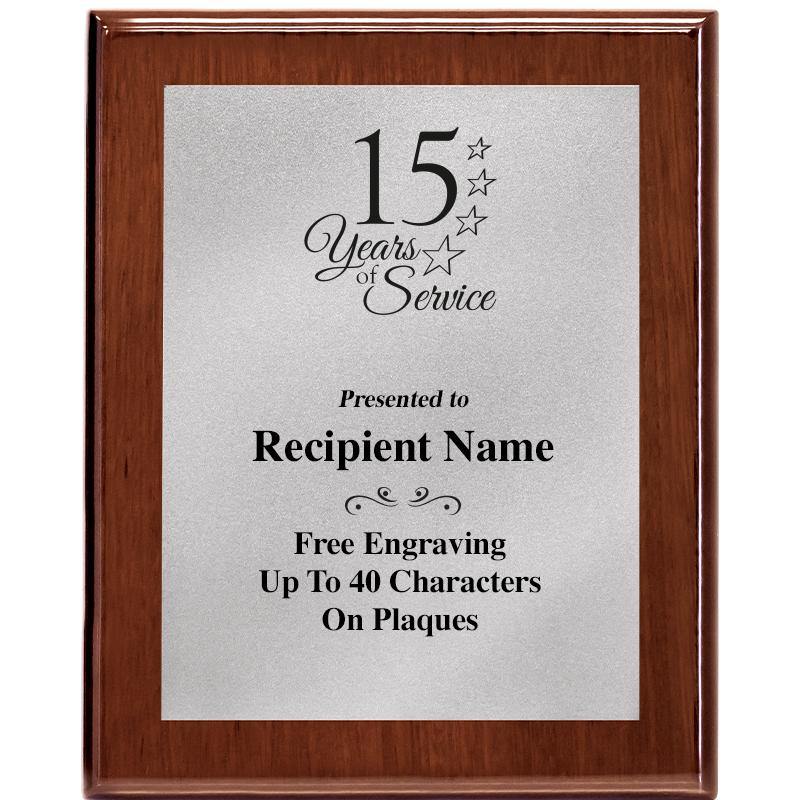 8X10 WALNUT PLQ MATTE SV PLT