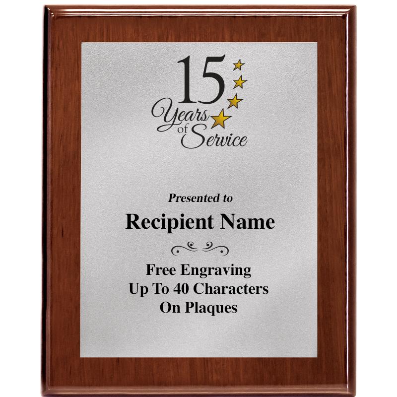 8X10 WALNUT PLQ MATTE SV PLT